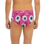 Human Eyeball Pattern Print Men's Briefs