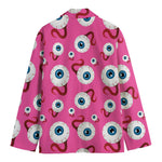 Human Eyeball Pattern Print Men's Cotton Blazer
