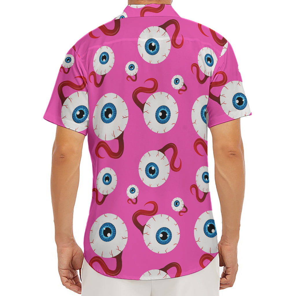 Human Eyeball Pattern Print Men's Deep V-Neck Shirt