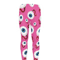 Human Eyeball Pattern Print Men's Leggings
