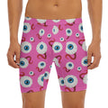 Human Eyeball Pattern Print Men's Long Boxer Briefs