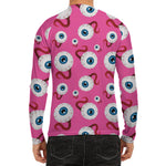 Human Eyeball Pattern Print Men's Long Sleeve Rash Guard