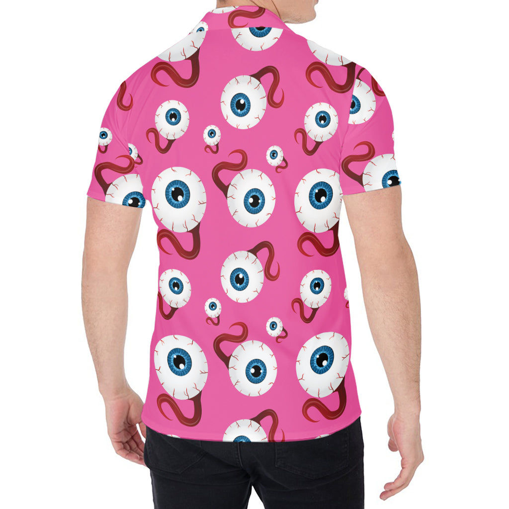 Human Eyeball Pattern Print Men's Shirt