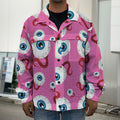 Human Eyeball Pattern Print Men's Shirt Jacket