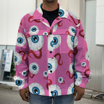 Human Eyeball Pattern Print Men's Shirt Jacket