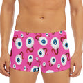 Human Eyeball Pattern Print Men's Short Boxer Briefs