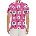 Human Eyeball Pattern Print Men's Short Sleeve Rash Guard