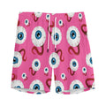 Human Eyeball Pattern Print Men's Athletic Shorts