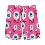 Human Eyeball Pattern Print Men's Sports Shorts