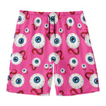 Human Eyeball Pattern Print Men's Swim Trunks