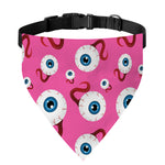 Human Eyeball Pattern Print Over The Collar Dog Bandana