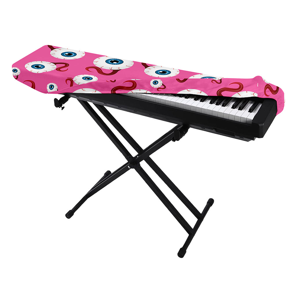 Human Eyeball Pattern Print Piano Keyboard Cover