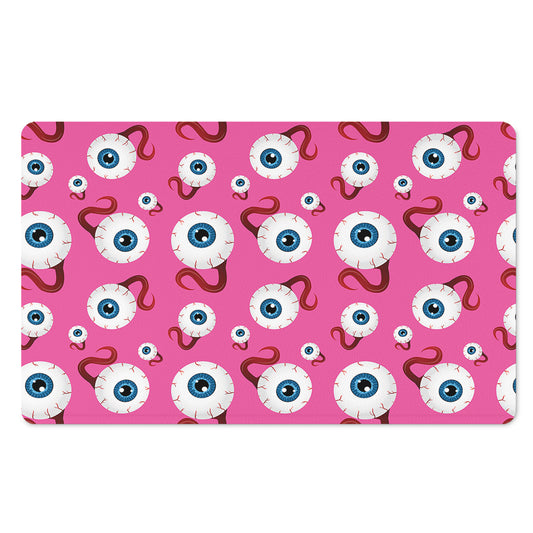 Human Eyeball Pattern Print Polyester Doormat