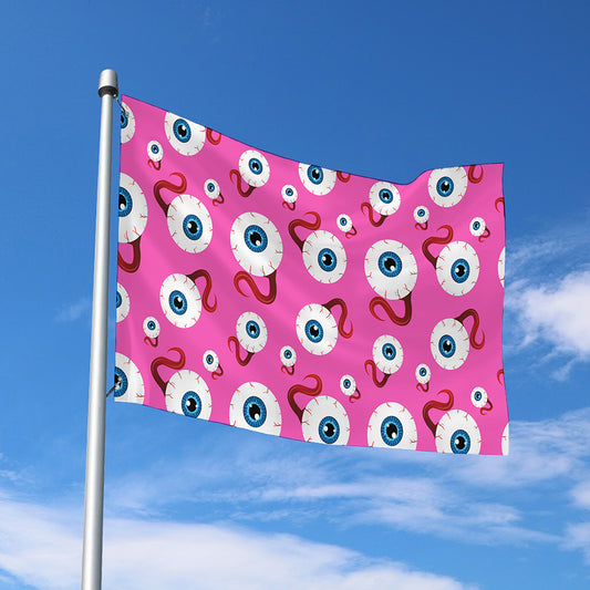 Human Eyeball Pattern Print Polyester Flag