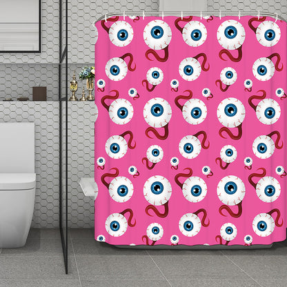 Human Eyeball Pattern Print Polyester Shower Curtain