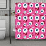 Human Eyeball Pattern Print Polyester Shower Curtain