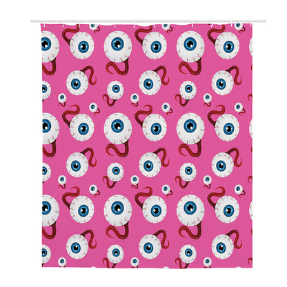 Human Eyeball Pattern Print Polyester Shower Curtain