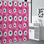 Human Eyeball Pattern Print Premium Shower Curtain