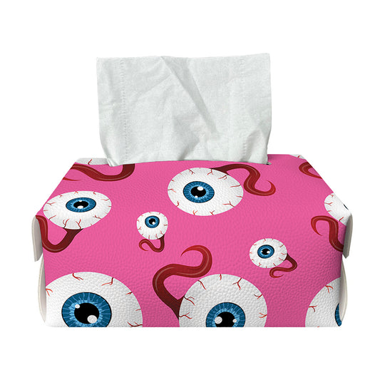 Human Eyeball Pattern Print Rectangle Tissue Box Cover