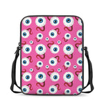 Human Eyeball Pattern Print Rectangular Crossbody Bag