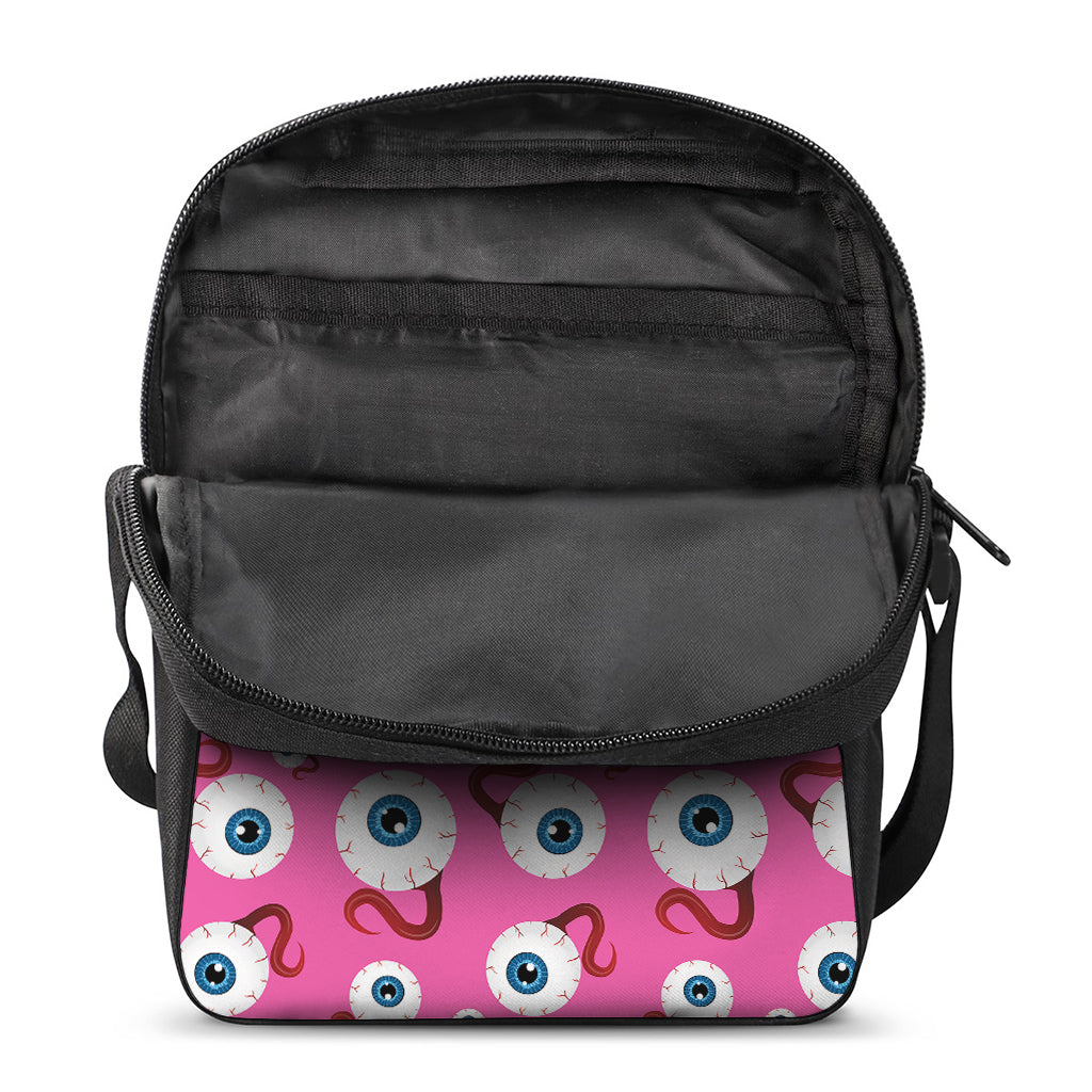 Human Eyeball Pattern Print Rectangular Crossbody Bag