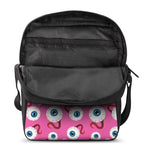 Human Eyeball Pattern Print Rectangular Crossbody Bag