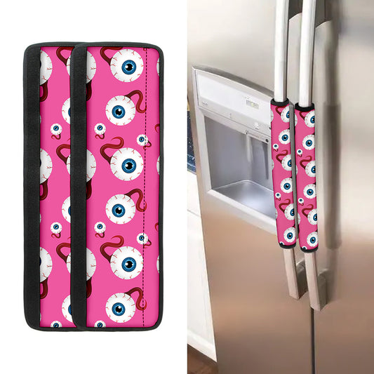Human Eyeball Pattern Print Refrigerator Handle Covers