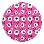 Human Eyeball Pattern Print Round Blanket