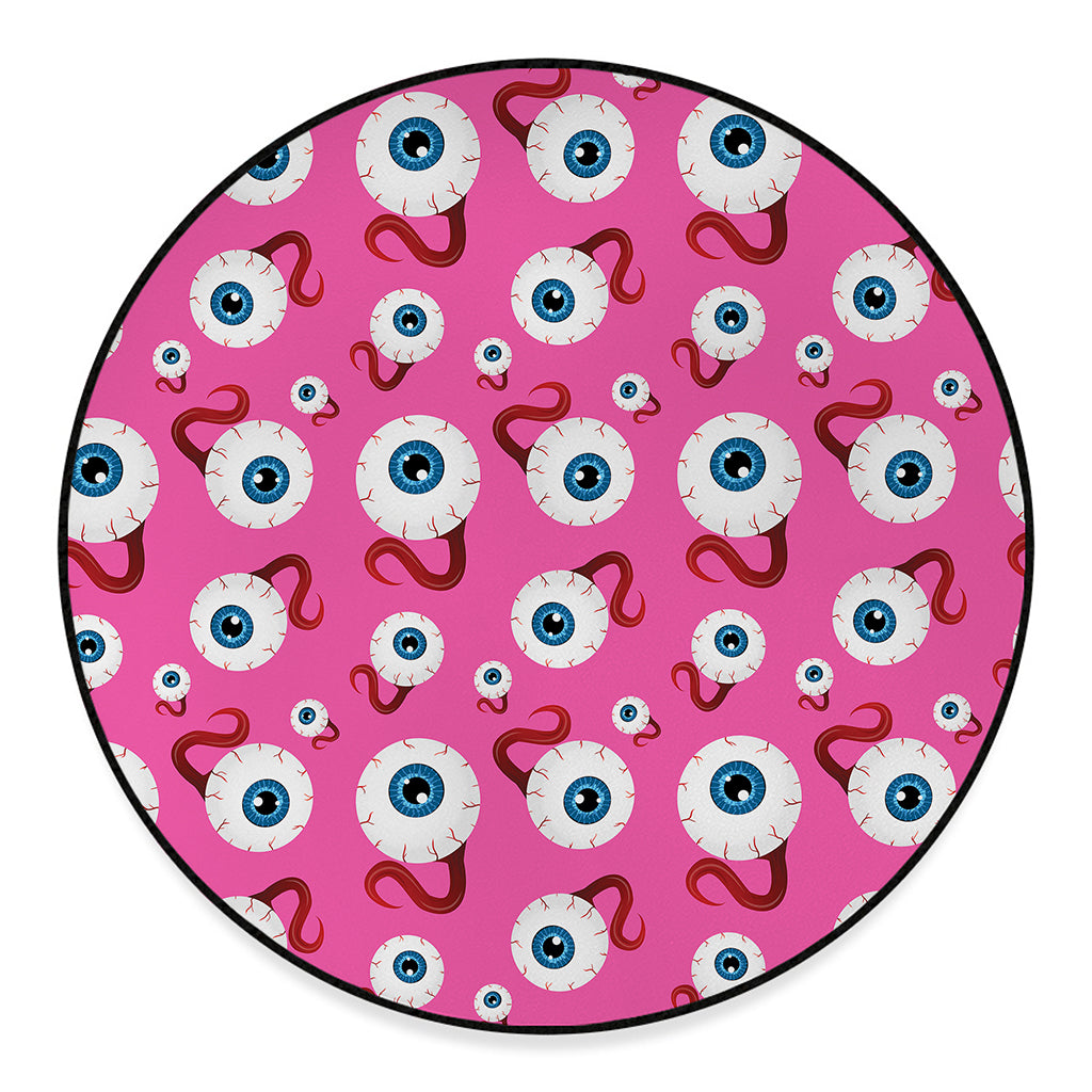 Human Eyeball Pattern Print Round Floor Mat