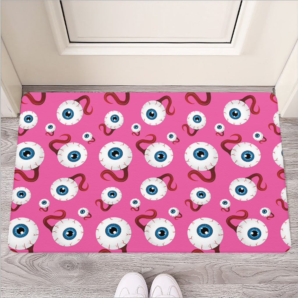Human Eyeball Pattern Print Rubber Doormat