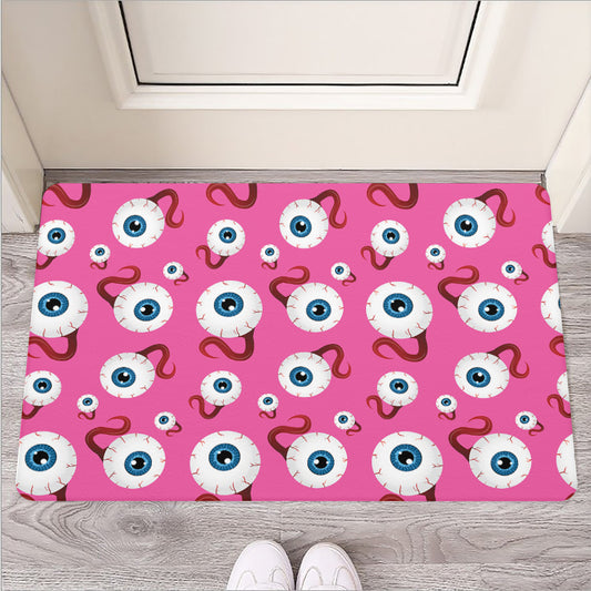 Human Eyeball Pattern Print Rubber Doormat