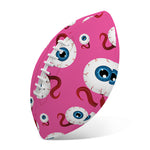 Human Eyeball Pattern Print Rugby Ball