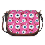 Human Eyeball Pattern Print Saddle Bag