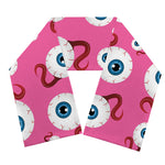 Human Eyeball Pattern Print Scarf