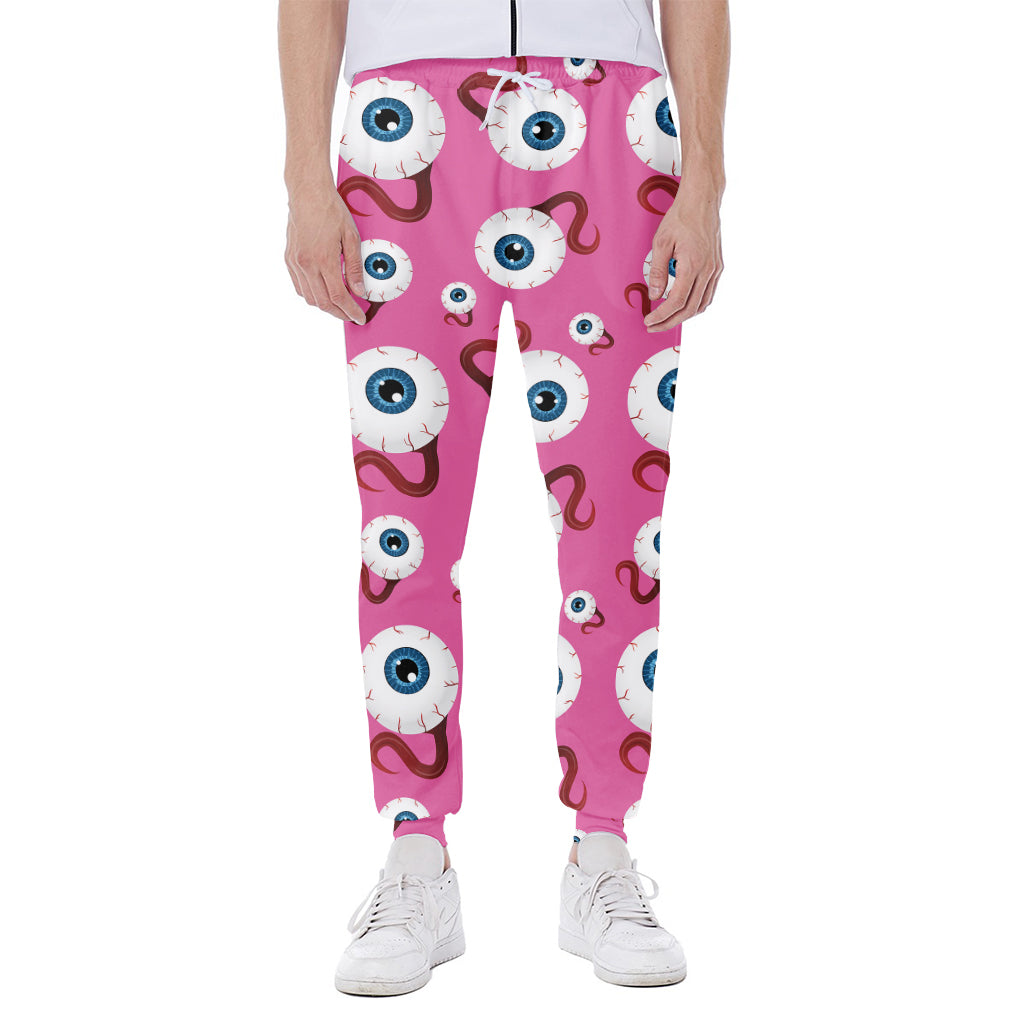 Human Eyeball Pattern Print Scuba Joggers