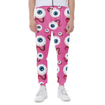 Human Eyeball Pattern Print Scuba Joggers