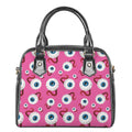 Human Eyeball Pattern Print Shoulder Handbag