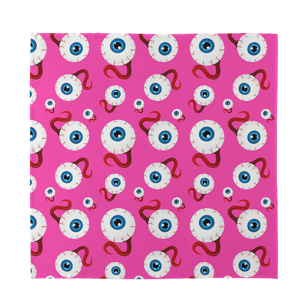 Human Eyeball Pattern Print Silk Bandana