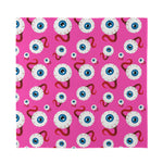 Human Eyeball Pattern Print Silk Bandana