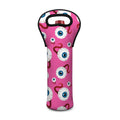 Human Eyeball Pattern Print Single Neoprene Wine Tote