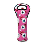 Human Eyeball Pattern Print Single Neoprene Wine Tote