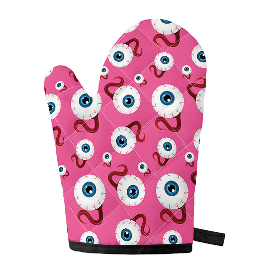 Human Eyeball Pattern Print Single Oven Mitt