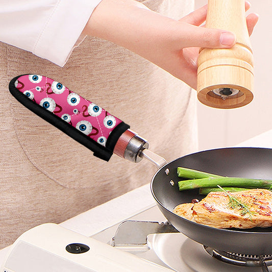 Human Eyeball Pattern Print Skillet Handle Cover