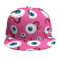 Human Eyeball Pattern Print Snapback Cap