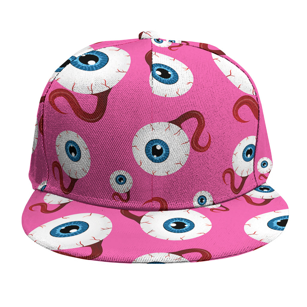 Human Eyeball Pattern Print Snapback Cap