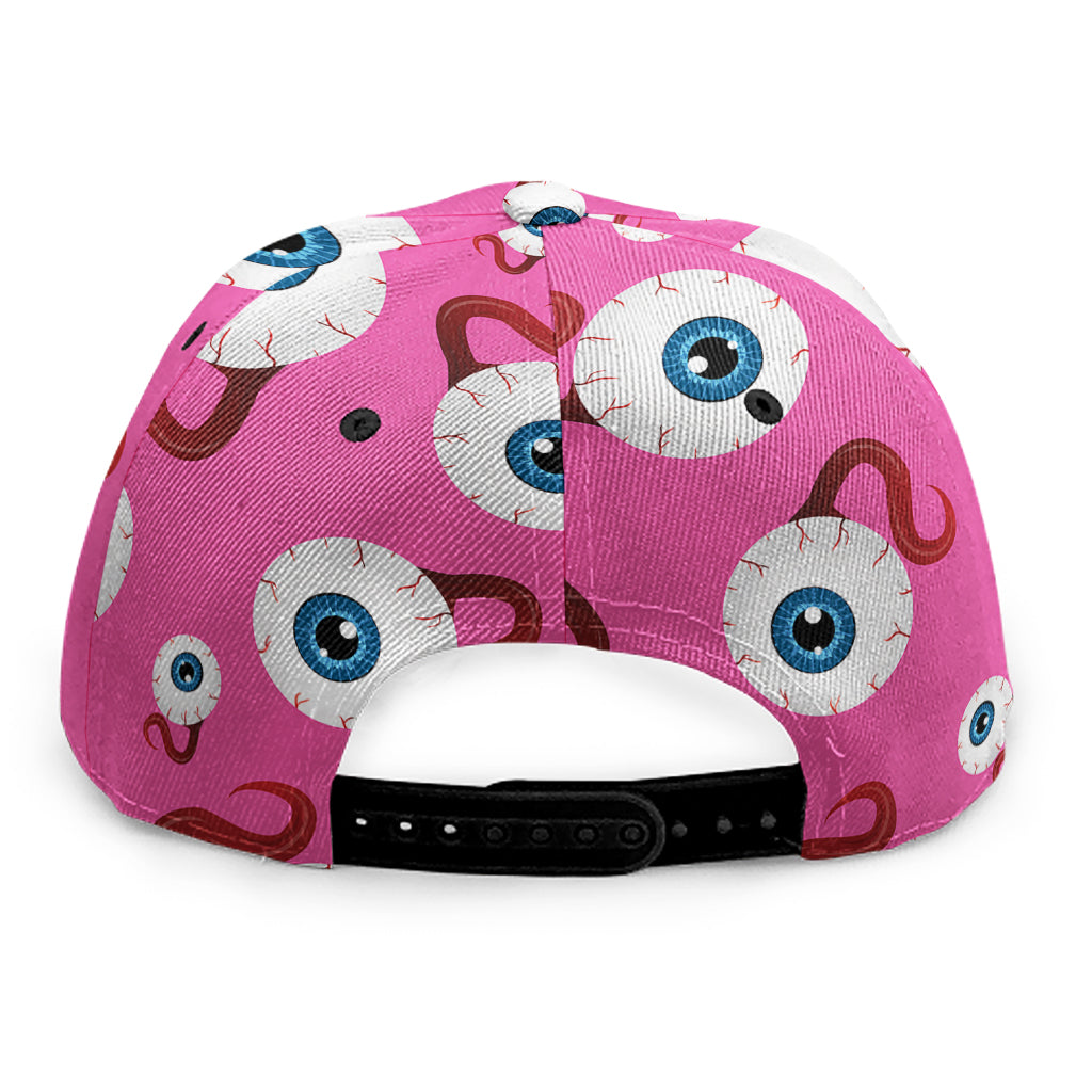 Human Eyeball Pattern Print Snapback Cap