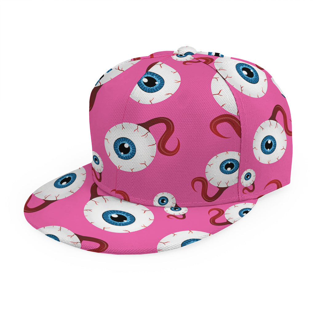 Human Eyeball Pattern Print Snapback Cap