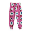 Human Eyeball Pattern Print Sweatpants