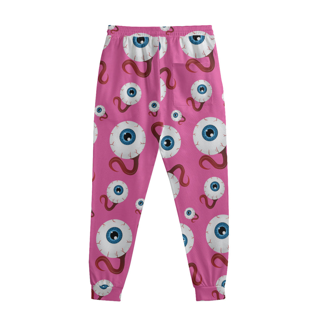Human Eyeball Pattern Print Sweatpants
