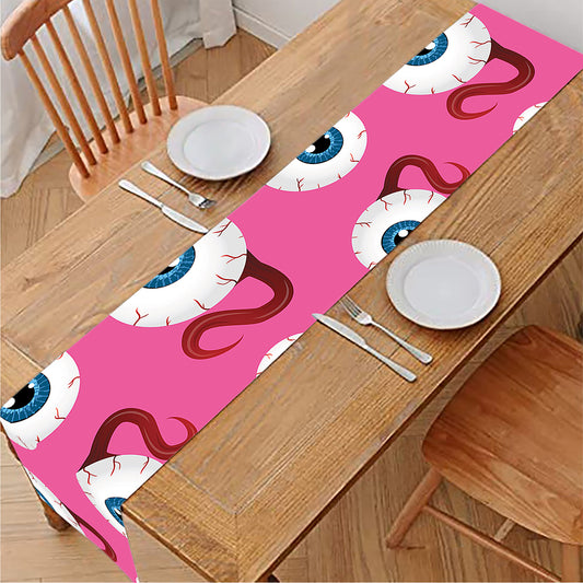 Human Eyeball Pattern Print Table Runner